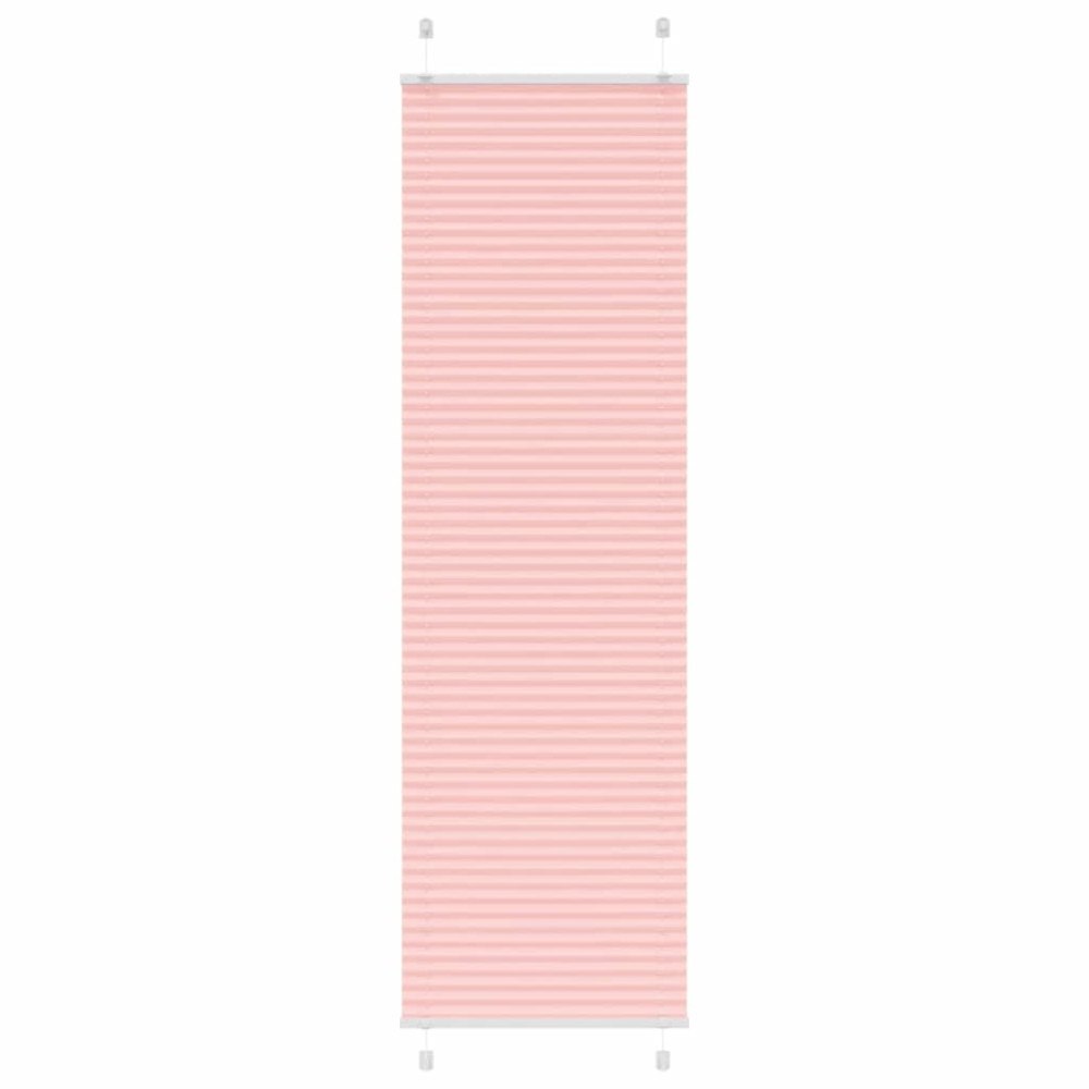 vidaXL Plisserad persienn rosa 65x200cm tyg bredd 64,4cm polyester