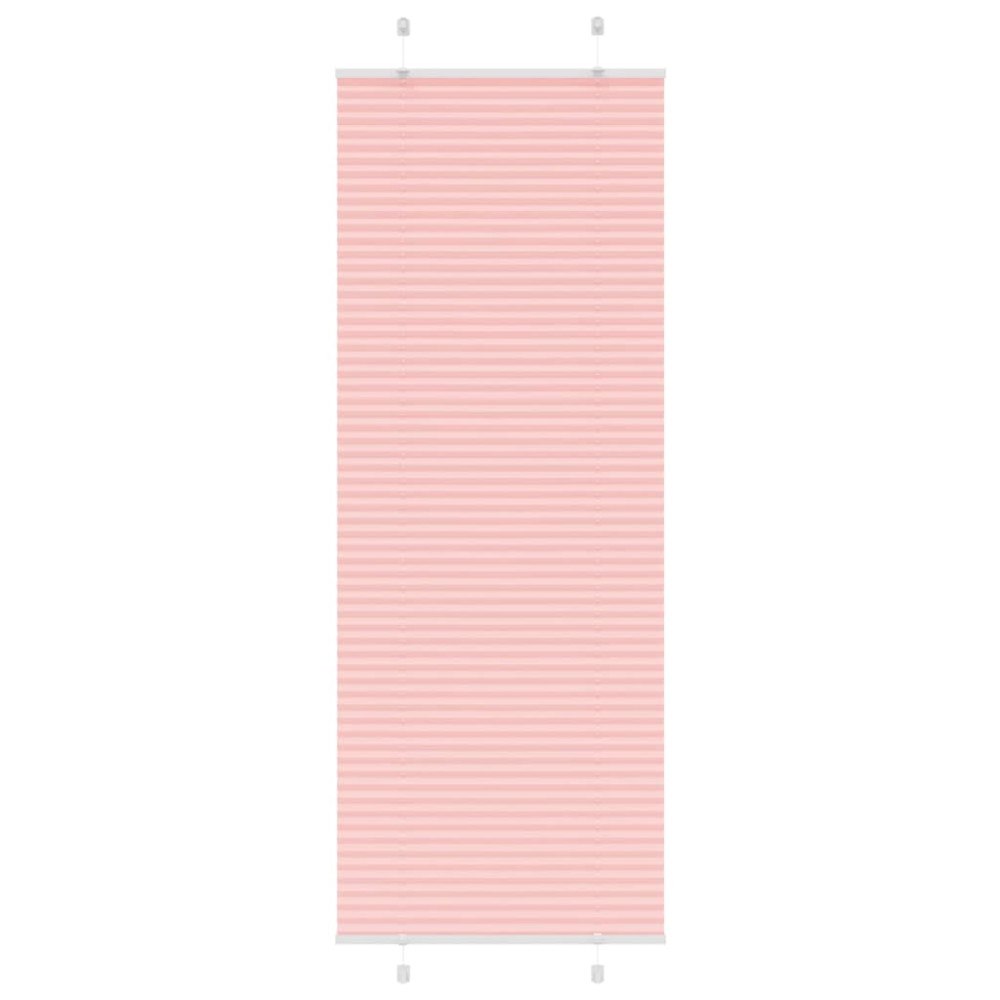 vidaXL Plisserad persienn rosa 70x200 cm tyg bredd 69,4 cm polyester