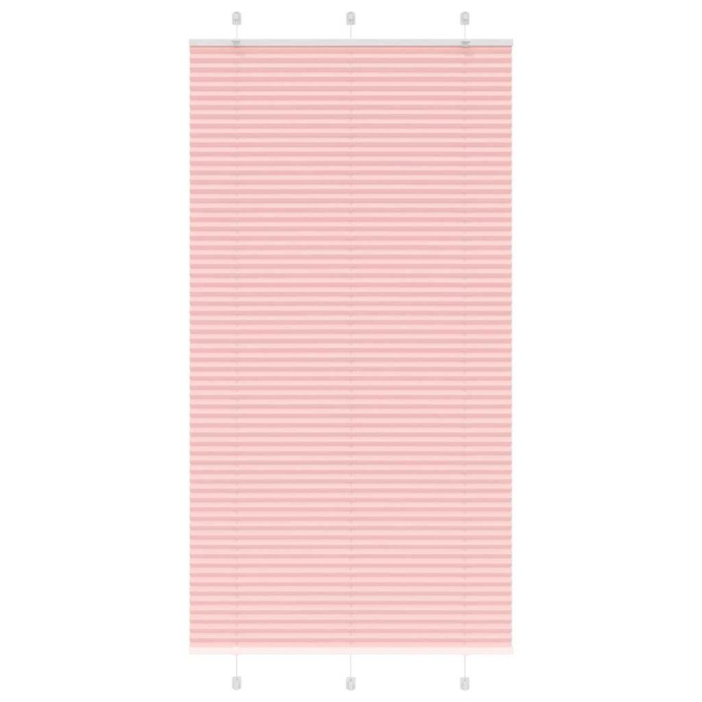 vidaXL Plisserad persienn rosa 110x200 cm tyg bredd 109,4cm polyester