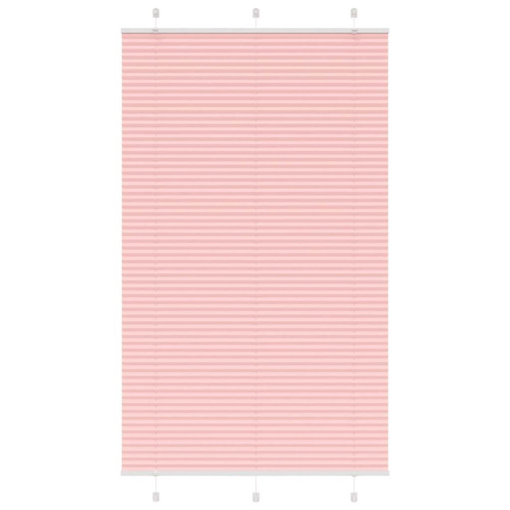 vidaXL Plisserad persienn rosa 115x200 cm tyg bredd 114,4cm polyester