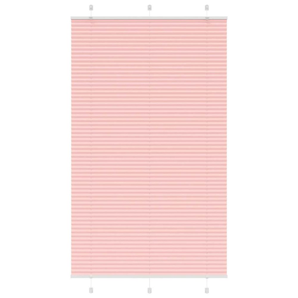 vidaXL Plisserad persienn rosa 120x200 cm tyg bredd 119,4cm polyester