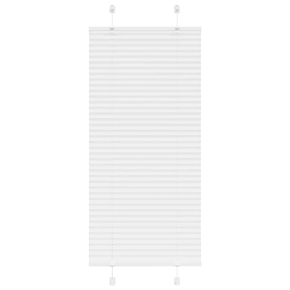 vidaXL Plisserad persienn vit 55x100cm tyg bredd 54,4cm polyester