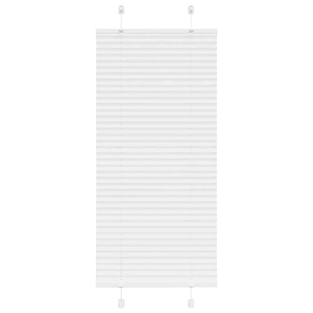 vidaXL Plisserad persienn vit 60x100cm tyg bredd 59,4cm polyester