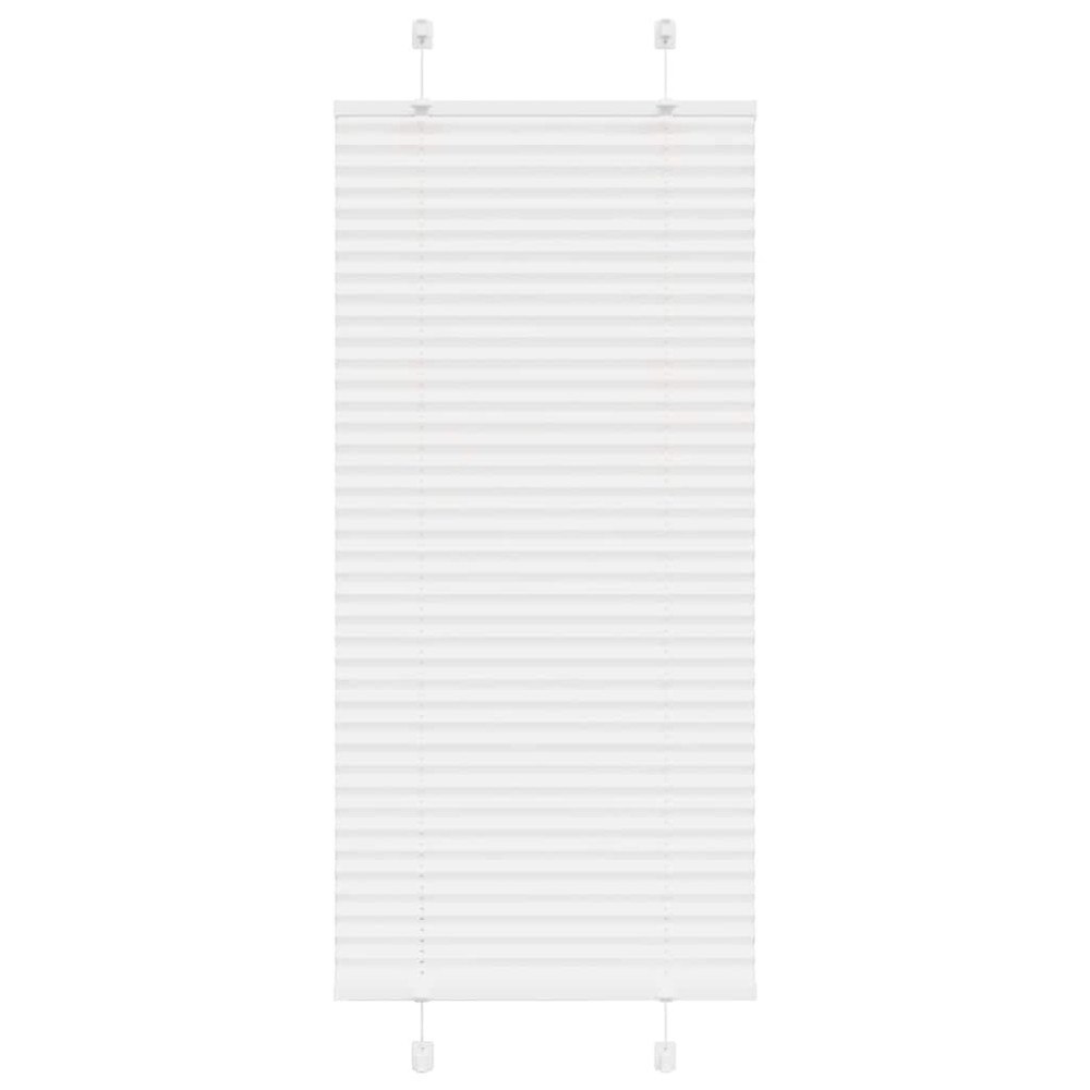 vidaXL Plisserad persienn vit 65x100cm tyg bredd 64,4cm polyester