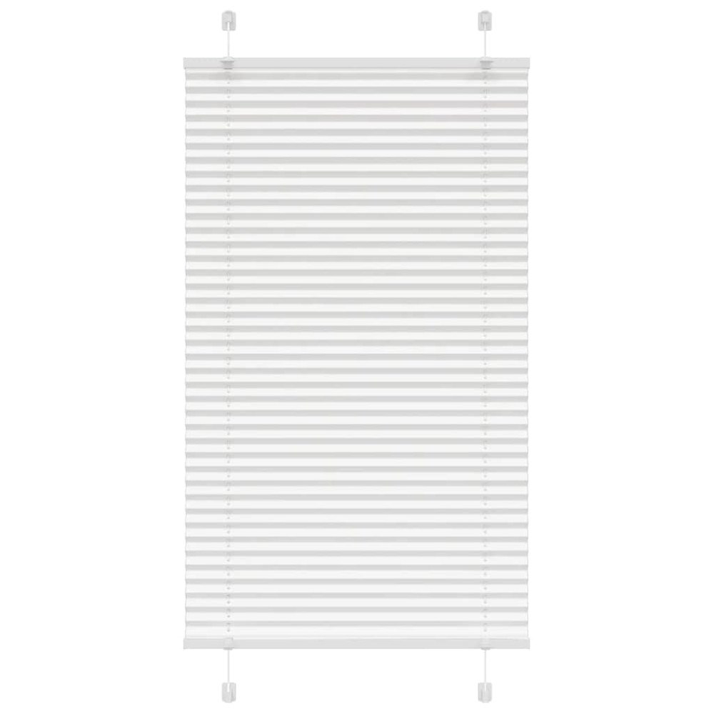 vidaXL Plisserad persienn vit 75x100 cm tyg bredd 74,4 cm polyester