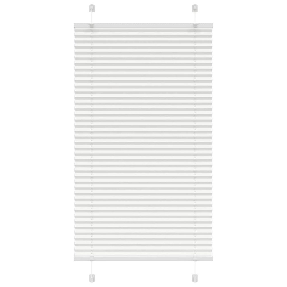 vidaXL Plisserad persienn vit 80x100 cm tyg bredd 79,4 cm polyester