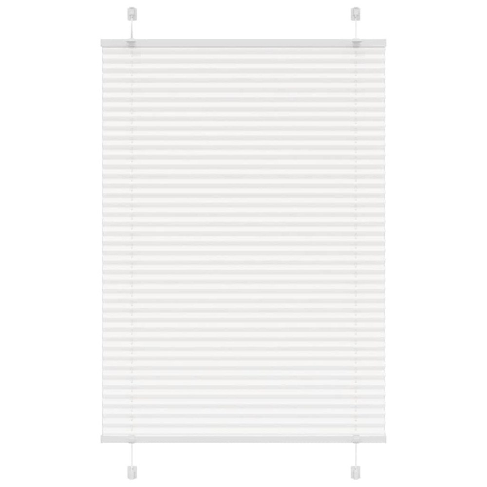 vidaXL Plisserad persienn vit 95x100 cm tyg bredd 94,4 cm polyester