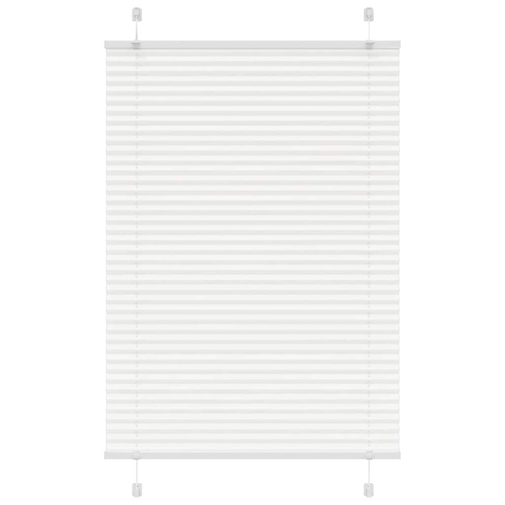 vidaXL Plisserad persienn vit 100x100 cm tyg bredd 99,4 cm polyester