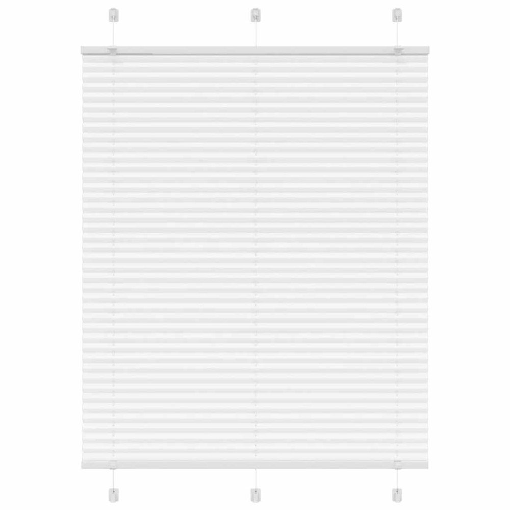 vidaXL Plisserad persienn vit 105x100 cm tyg bredd 104,4cm polyester