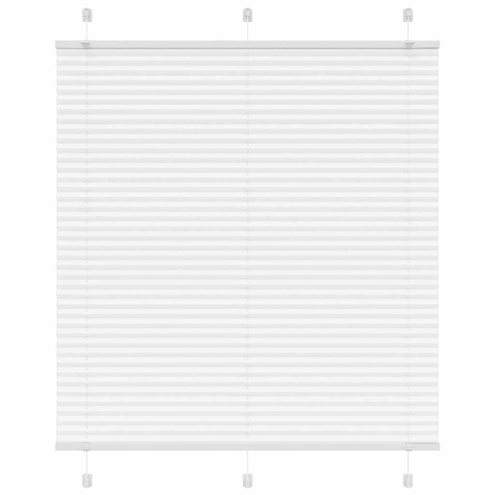 vidaXL Plisserad persienn vit 115x100 cm tyg bredd 114,4cm polyester