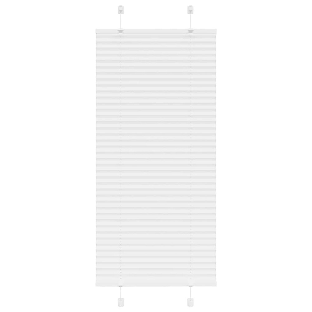 vidaXL Plisserad persienn vit 55x150cm tyg bredd 54,4cm polyester