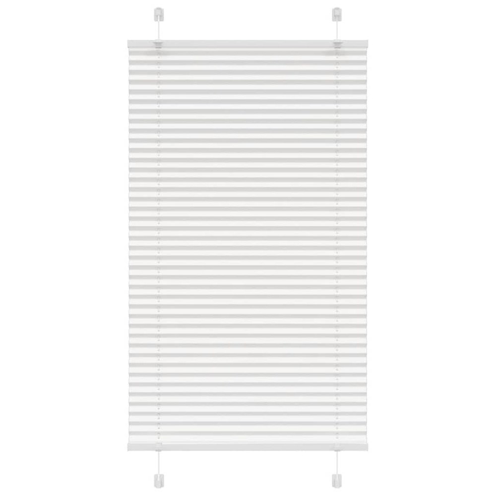 vidaXL Plisserad persienn vit 80x150 cm tyg bredd 79,4 cm polyester