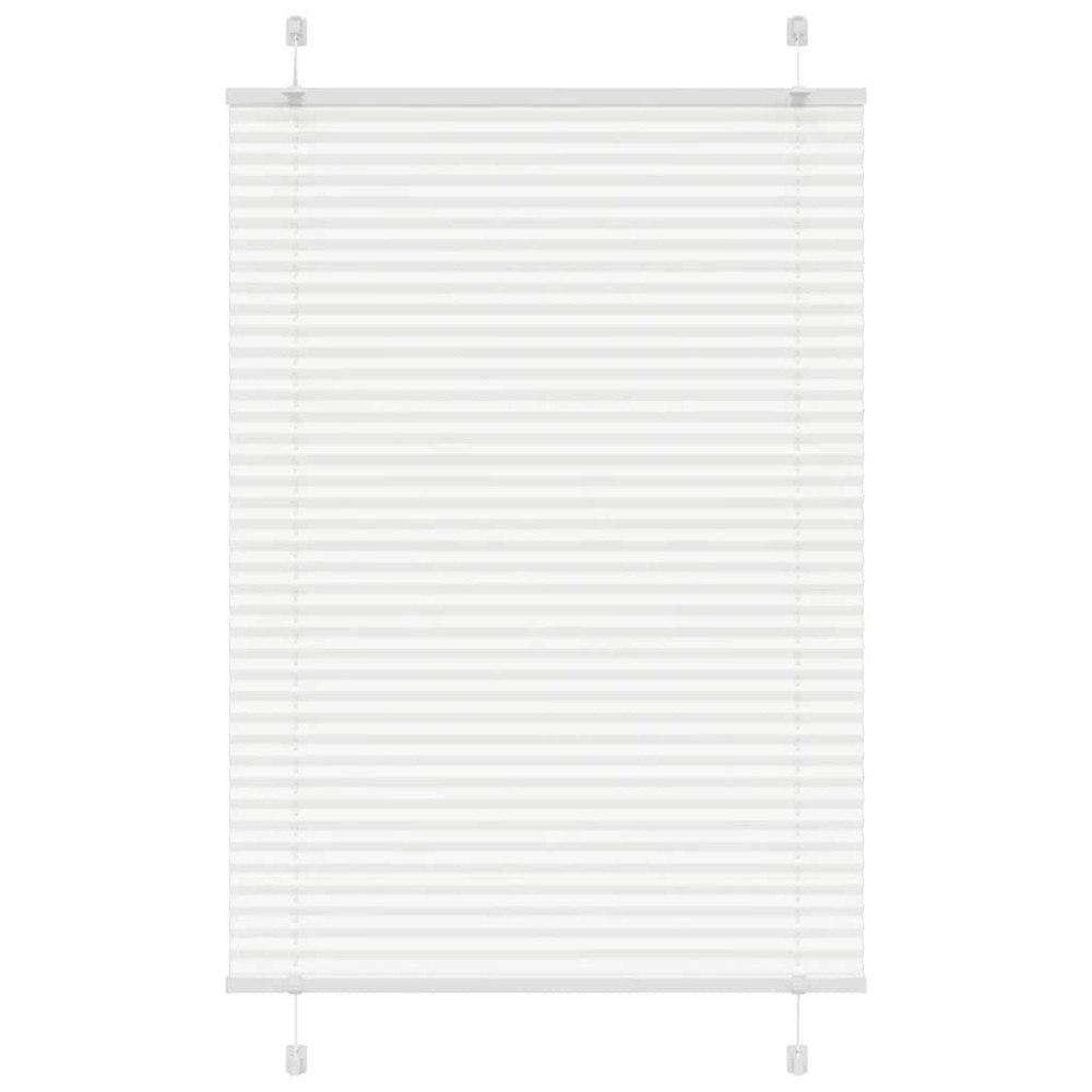 vidaXL Plisserad persienn vit 90x150 cm tyg bredd 89,4 cm polyester