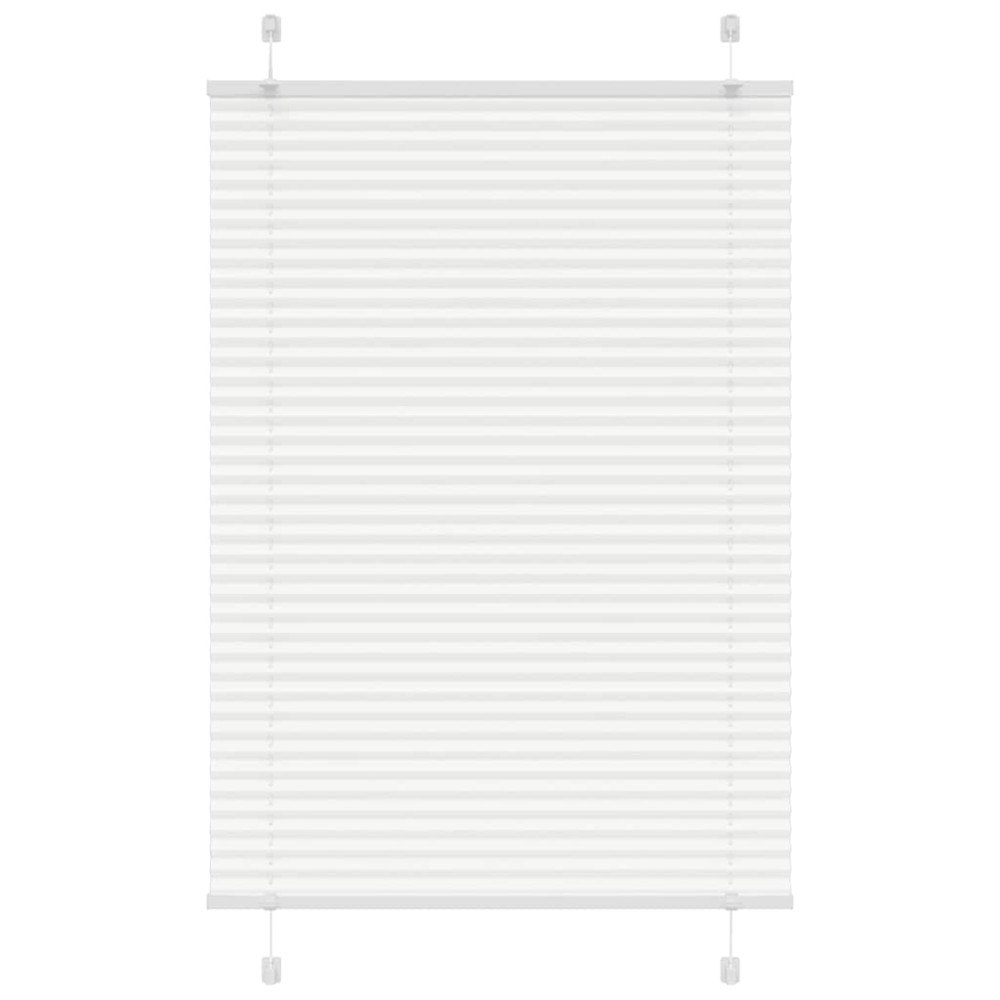 vidaXL Plisserad persienn vit 95x150 cm tyg bredd 94,4 cm polyester