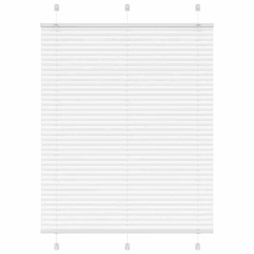 vidaXL Plisserad persienn vit 105x150 cm tyg bredd 104,4cm polyester