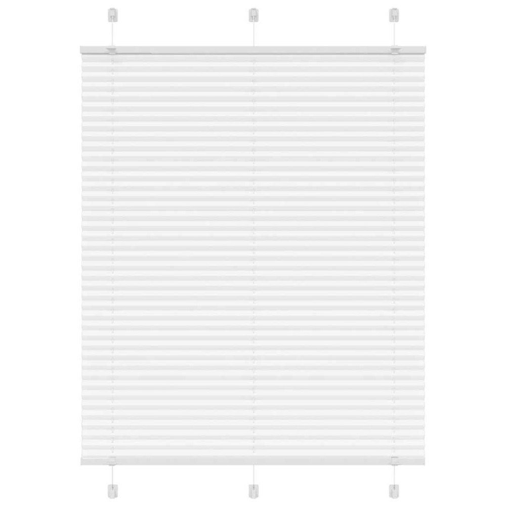 vidaXL Plisserad persienn vit 110x150 cm tyg bredd 109,4cm polyester