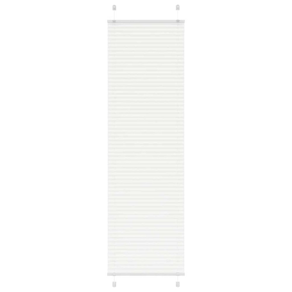 vidaXL Plisserad persienn vit 65x200cm tyg bredd 64,4cm polyester
