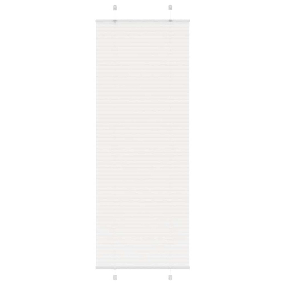 vidaXL Plisserad persienn vit 75x200 cm tyg bredd 74,4 cm polyester