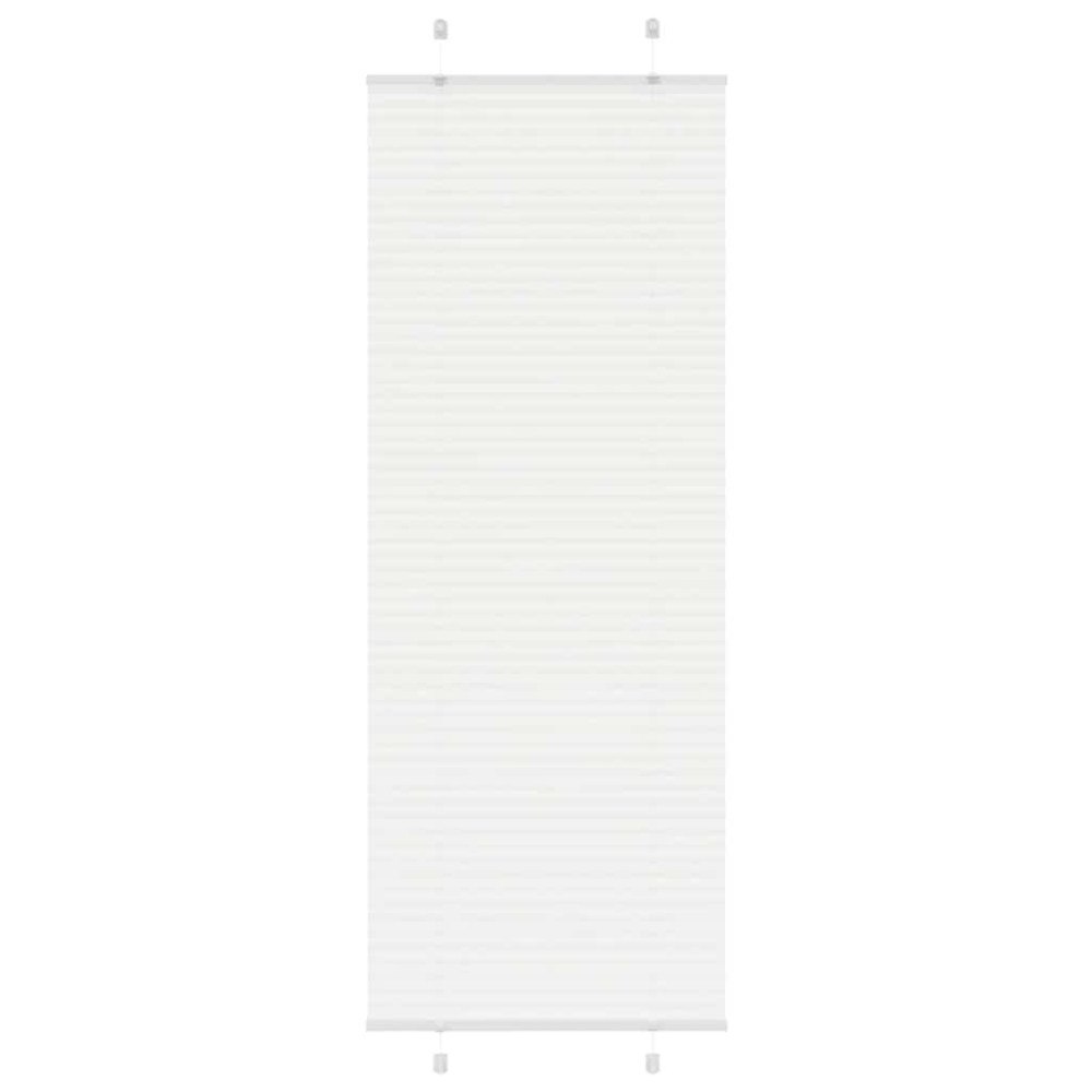 vidaXL Plisserad persienn vit 80x200 cm tyg bredd 79,4 cm polyester