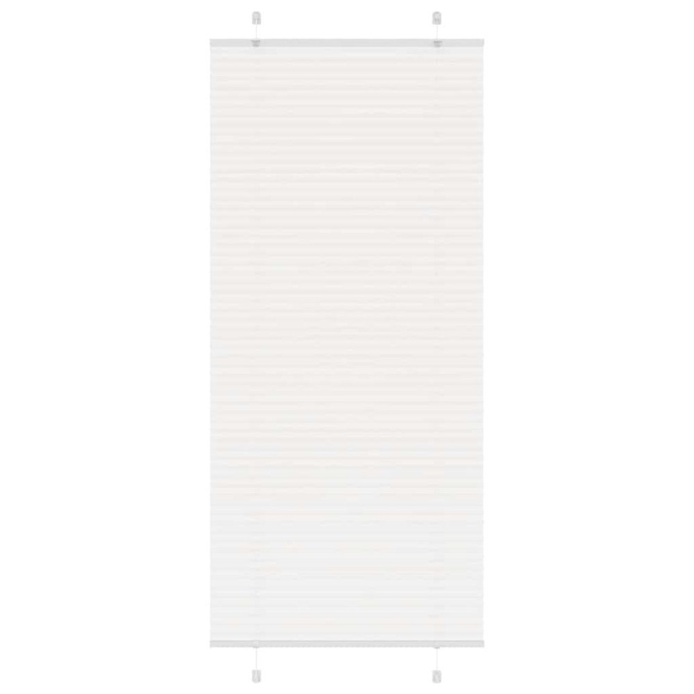 vidaXL Plisserad persienn vit 85x200 cm tyg bredd 84,4 cm polyester