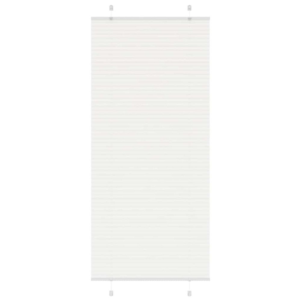 vidaXL Plisserad persienn vit 90x200 cm tyg bredd 89,4 cm polyester