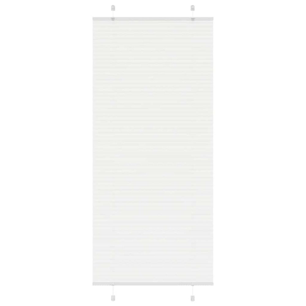 vidaXL Plisserad persienn vit 95x200 cm tyg bredd 94,4 cm polyester