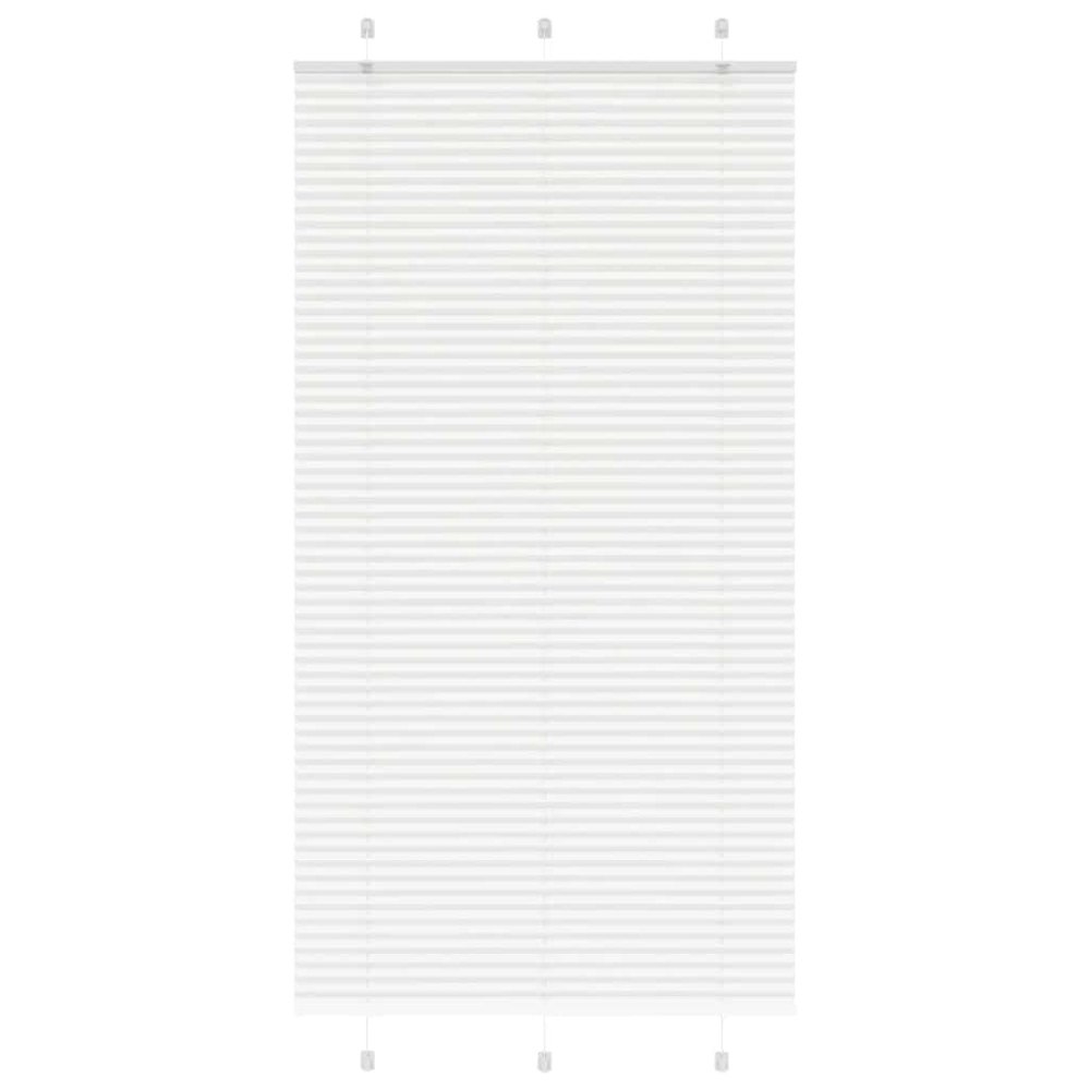 vidaXL Plisserad persienn vit 105x200 cm tyg bredd 104,4cm polyester