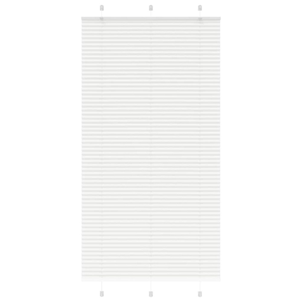 vidaXL Plisserad persienn vit 110x200 cm tyg bredd 109,4cm polyester
