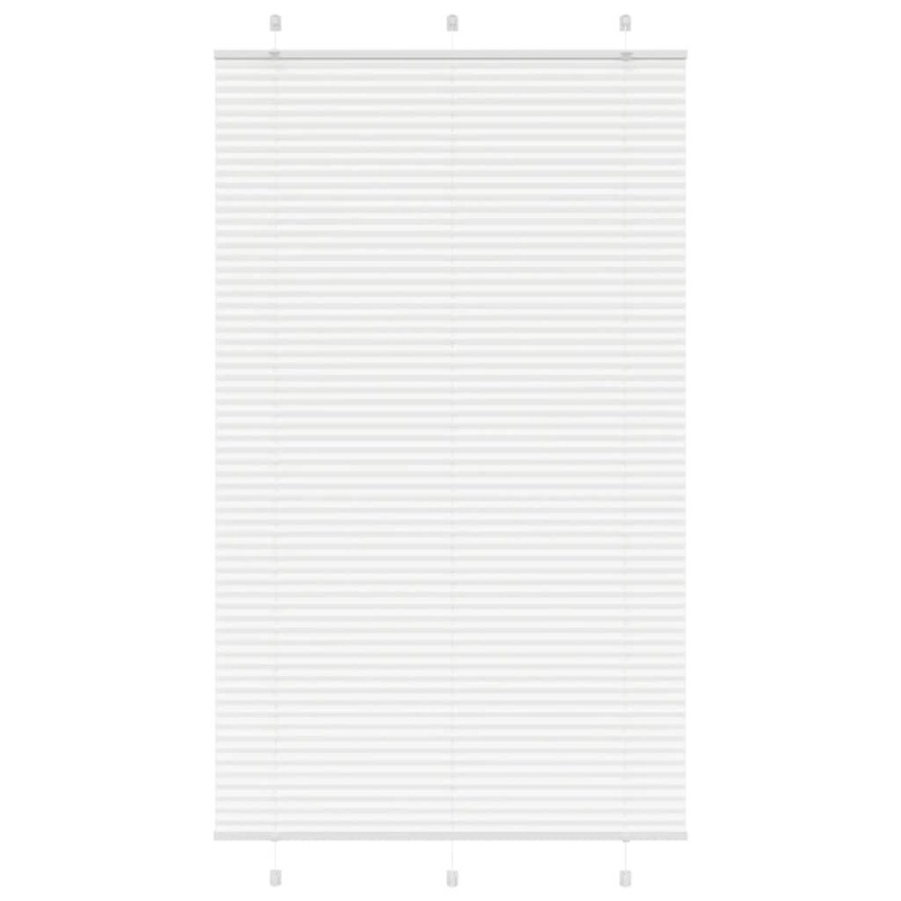 vidaXL Plisserad persienn vit 120x200 cm tyg bredd 119,4cm polyester