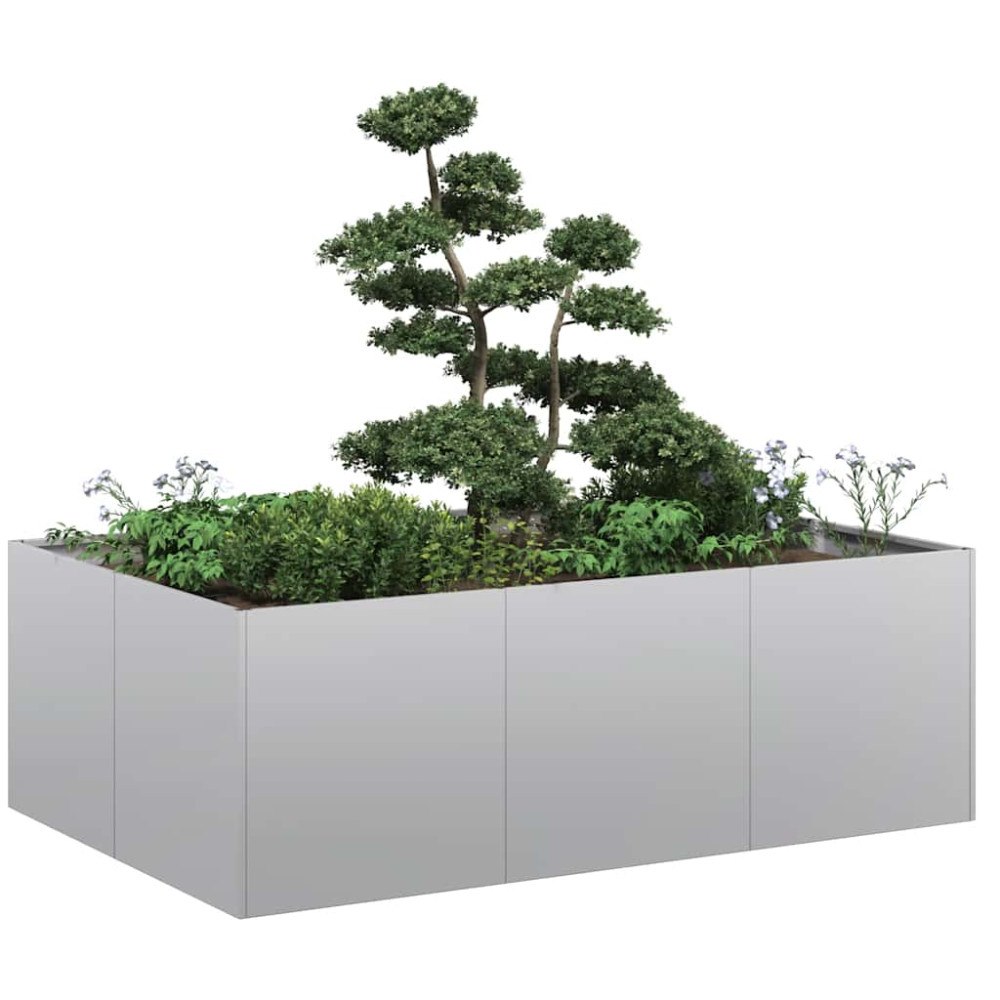 vidaXL Planteringskärl 120x80x40 cm galvaniserat stål