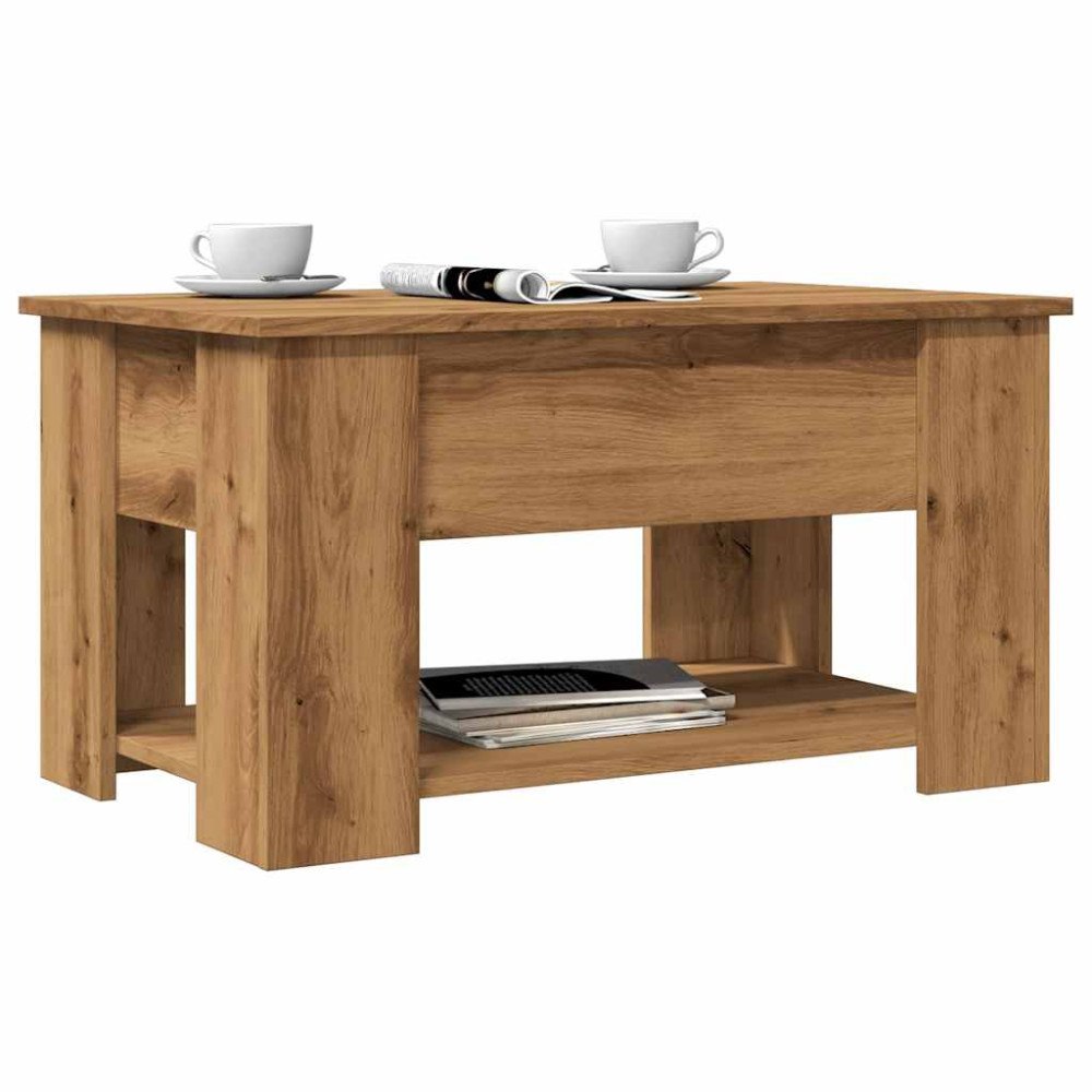 vidaXL Soffbord hantverksmässig ek 79x49x41 cm konstruerat trä