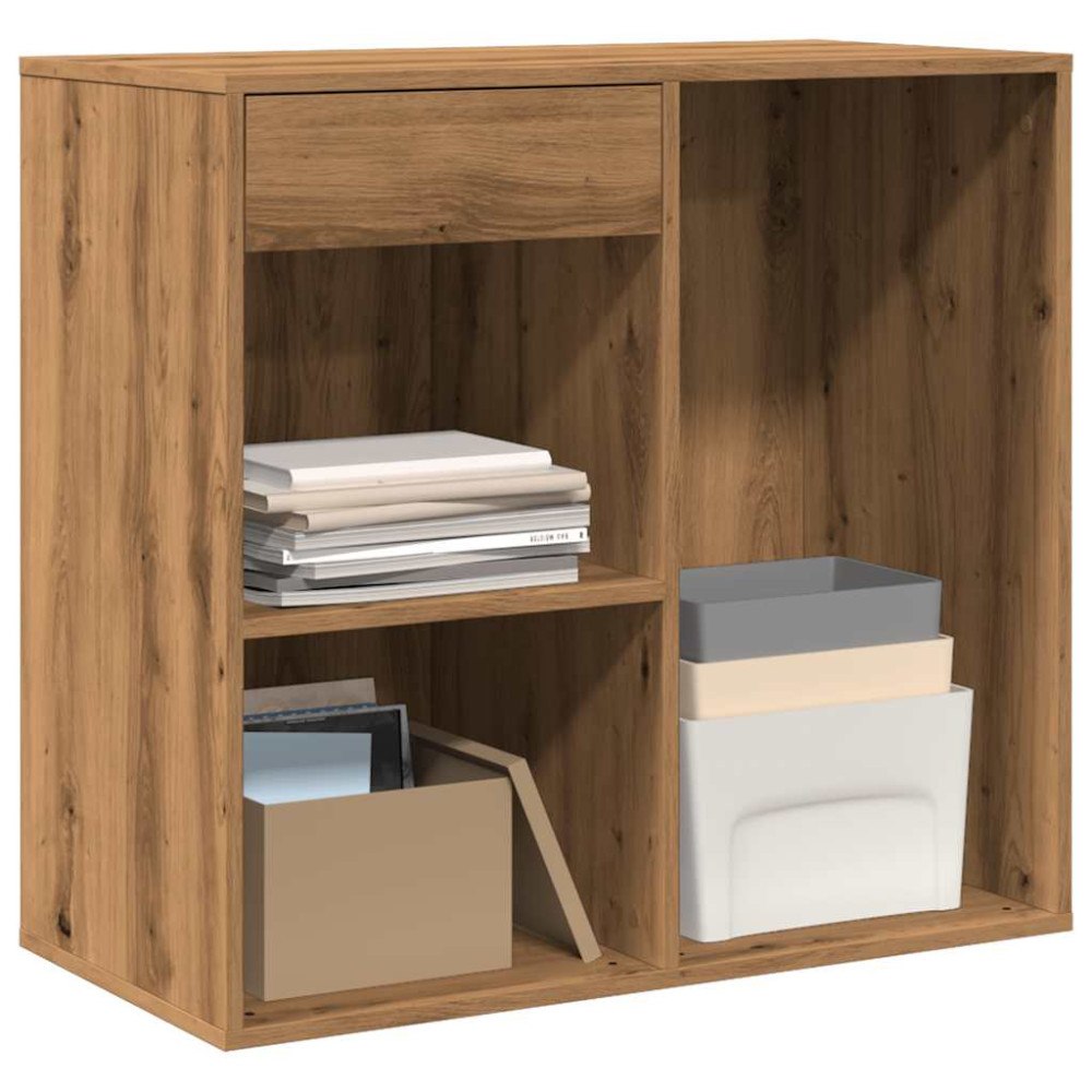 vidaXL Kosmetiskt skåp hantverksmässig ek 80x40x75 cm konstruerat trä