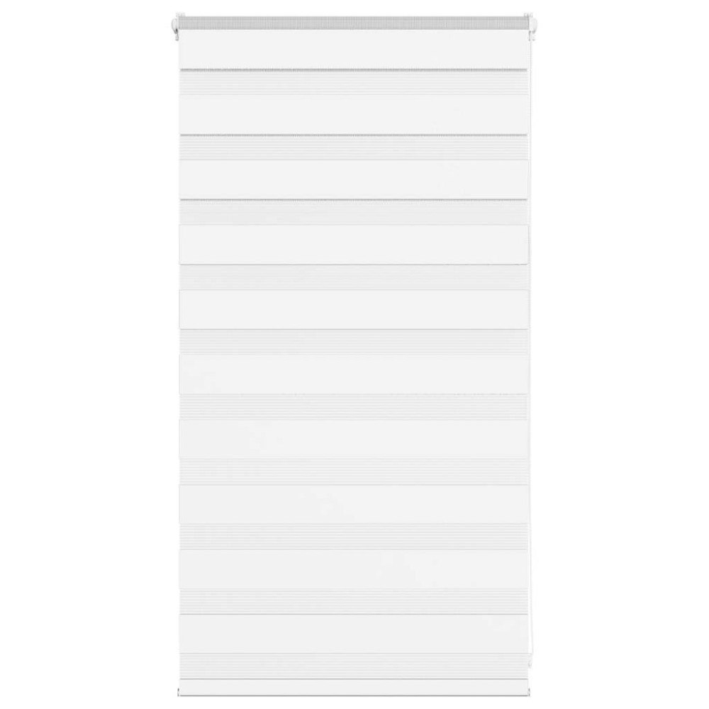 vidaXL Rullgardin zebra vit 85x100 cm tyg bredd 80,9 cm polyester