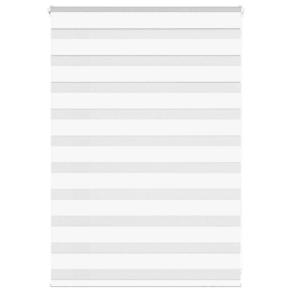 vidaXL Rullgardin zebra vit 115x100 cm tyg bredd 110,9 cm polyester