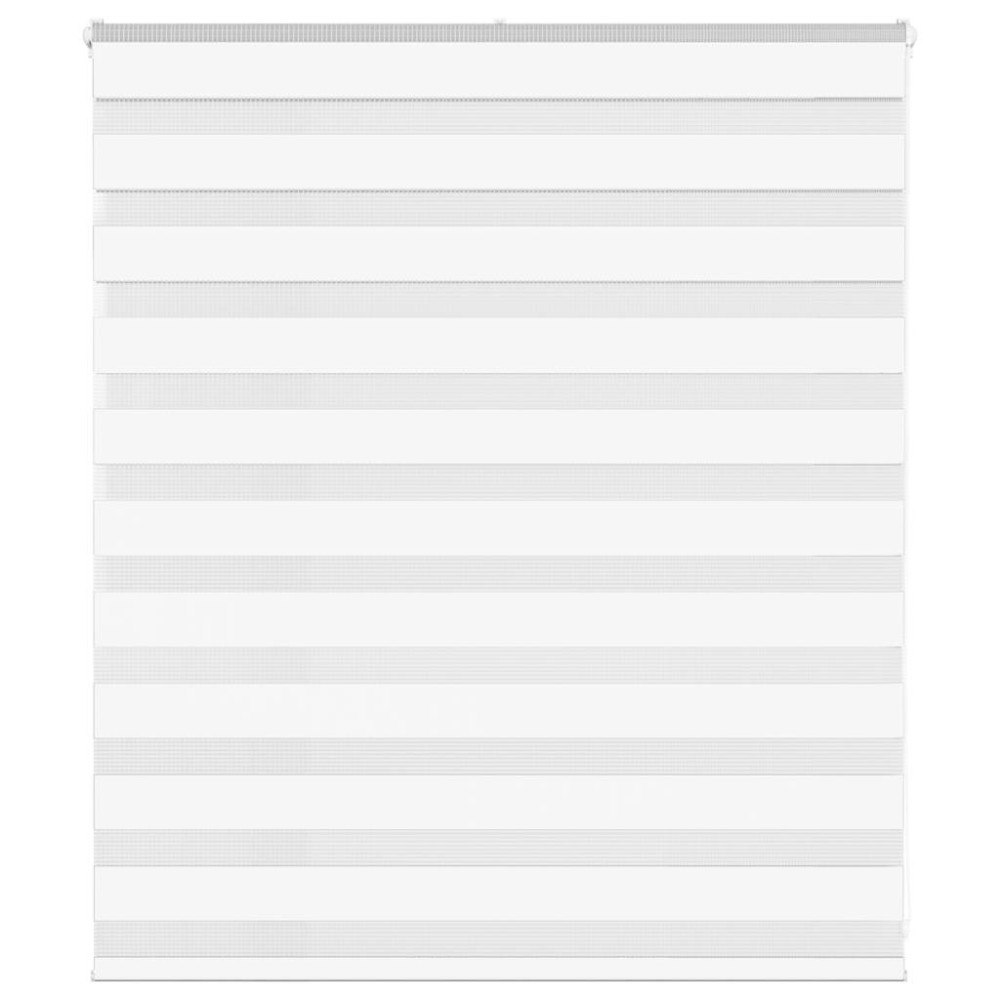 vidaXL Rullgardin zebra vit 125x100 cm tyg bredd 120,9 cm polyester