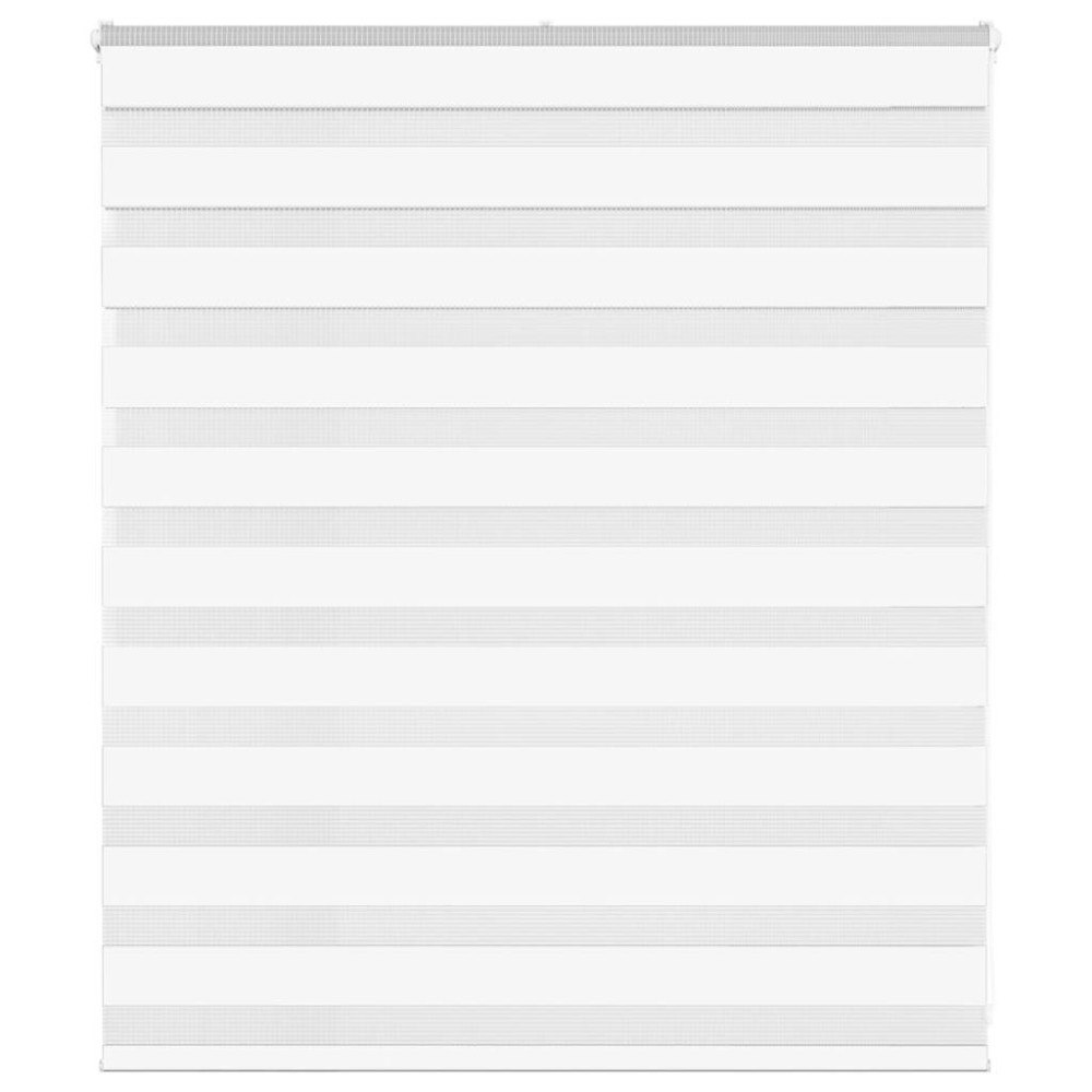 vidaXL Rullgardin zebra vit 135x100 cm tyg bredd 130,9 cm polyester