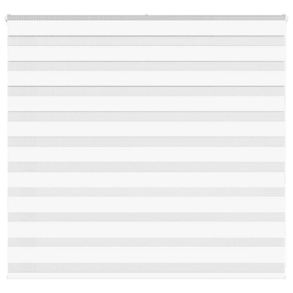 vidaXL Rullgardin zebra vit 165x100 cm tyg bredd 160,9 cm polyester