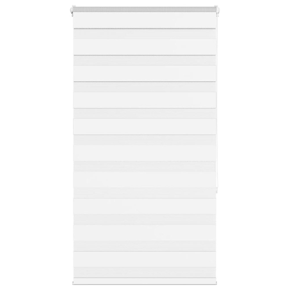 vidaXL Rullgardin zebra vit 70x150 cm tyg bredd 65,9 cm polyester
