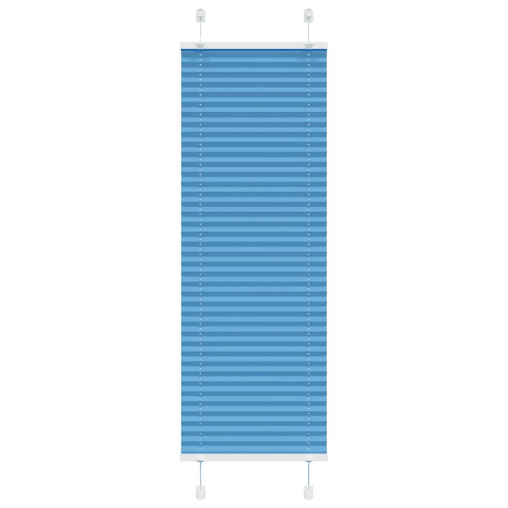 vidaXL Plisserad persienn blå 45x150cm tyg bredd 44,4cm polyester