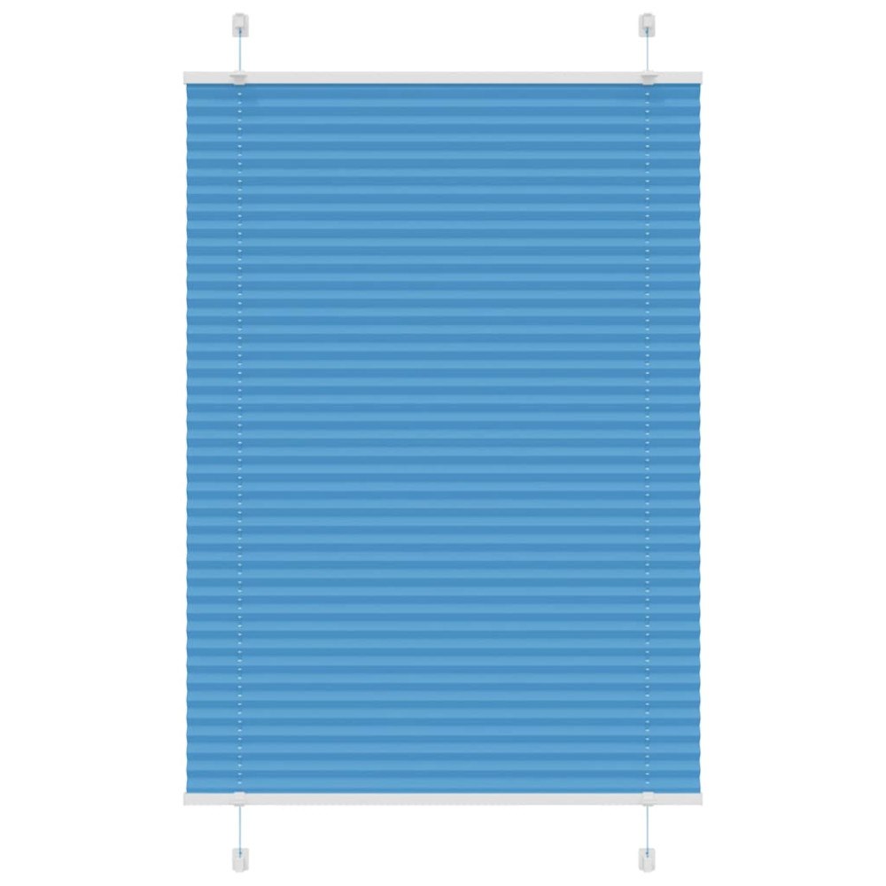 vidaXL Plisserad persienn blå 90x150 cm tyg bredd 89,4 cm polyester