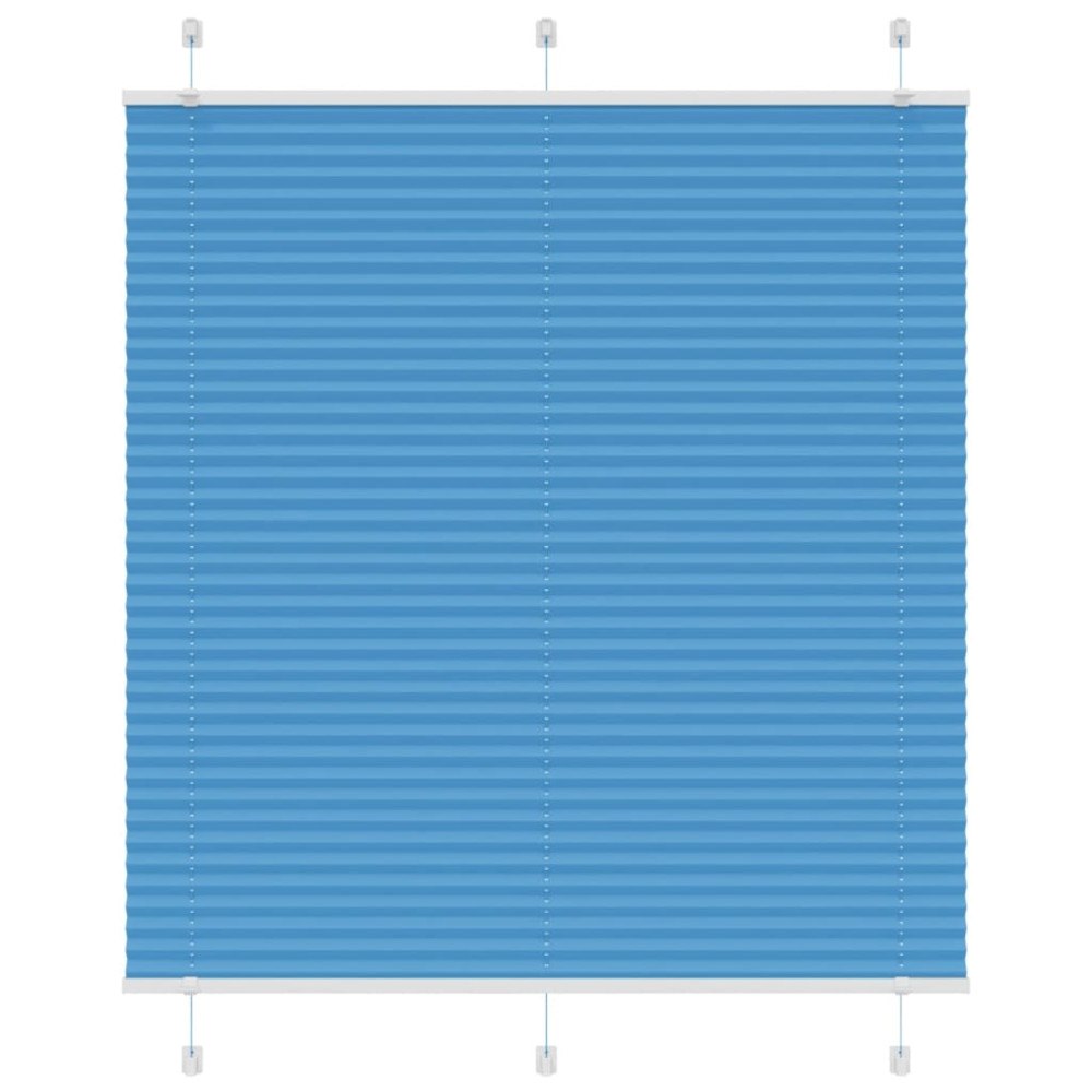 vidaXL Plisserad persienn blå 120x150 cm tyg bredd 119,4cm polyester