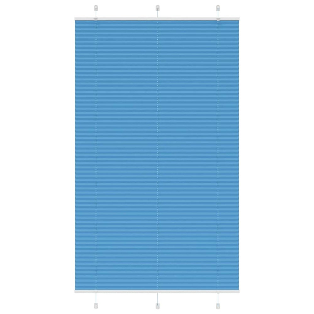 vidaXL Plisserad persienn blå 120x200 cm tyg bredd 119,4cm polyester