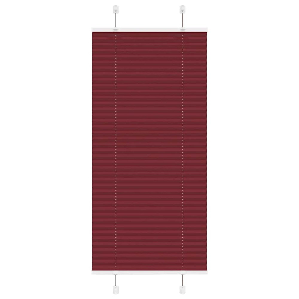 vidaXL Plisserad persienn Bordeaux röd 55x100cm tyg bredd 54,4cm