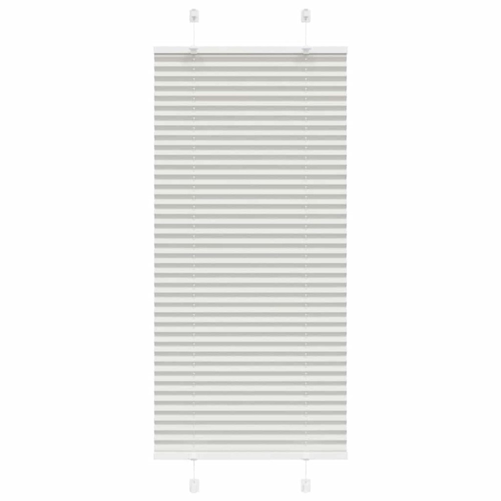 vidaXL Plisserad persienn ljusgrå 60x100cm tyg bredd 59,4cm polyester