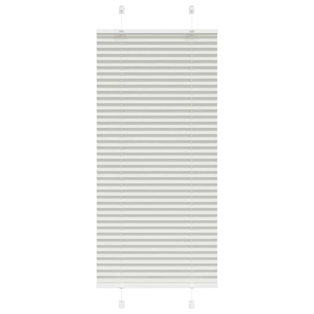 vidaXL Plisserad persienn ljusgrå 65x100cm tyg bredd 64,4cm polyester