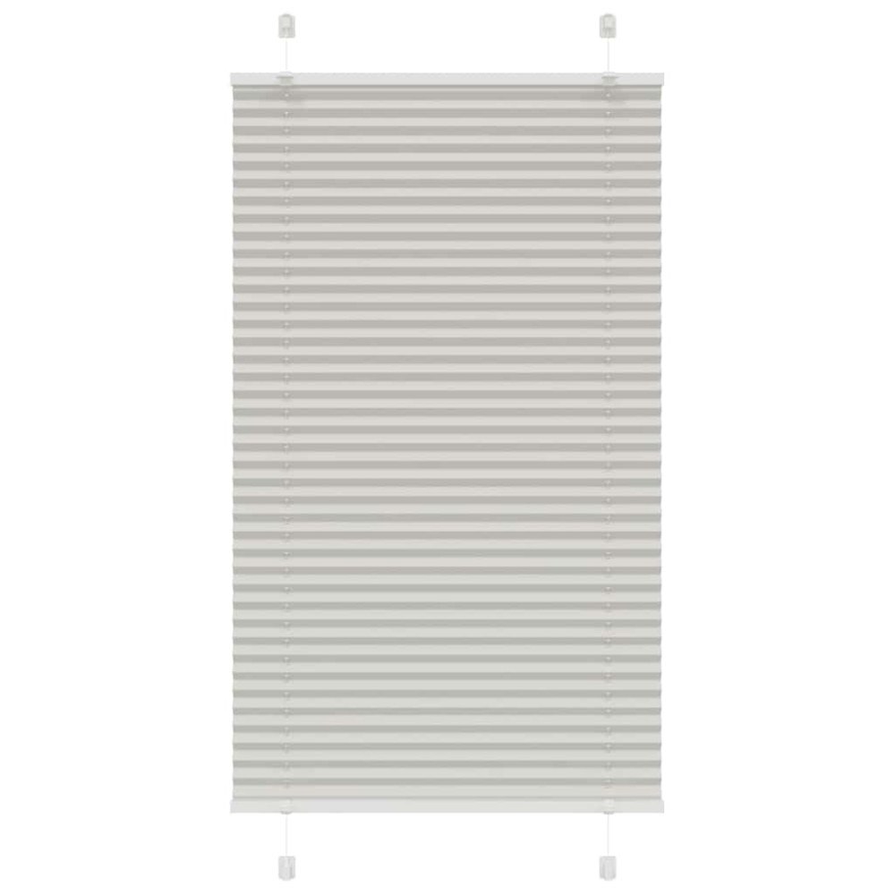 vidaXL Plisserad persienn ljusgrå 75x100 cm tyg bredd 74,4cm polyester