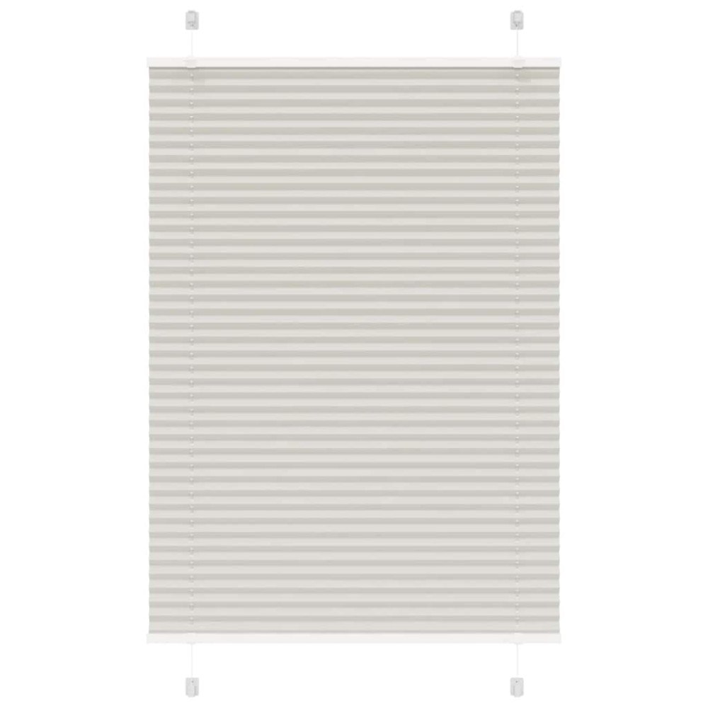 vidaXL Plisserad persienn ljusgrå 85x100 cm tyg bredd 84,4cm polyester