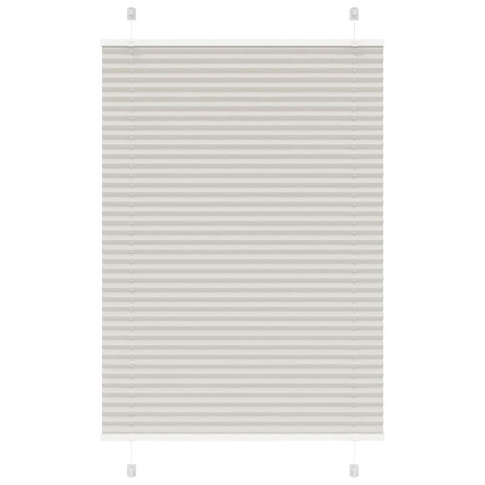 vidaXL Plisserad persienn ljusgrå 100x100 cm tyg bredd 99,4 cm