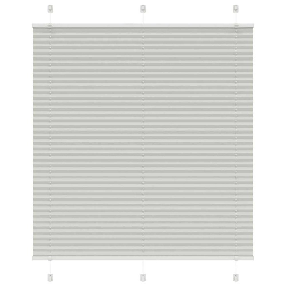 vidaXL Plisserad persienn ljusgrå 115x100 cm tyg bredd 114,4cm
