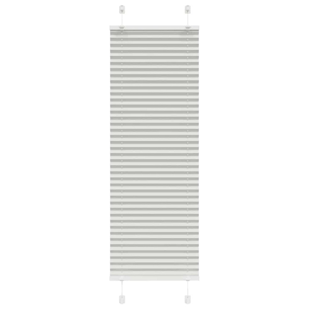 vidaXL Plisserad persienn ljusgrå 45x150cm tyg bredd 44,4cm polyester